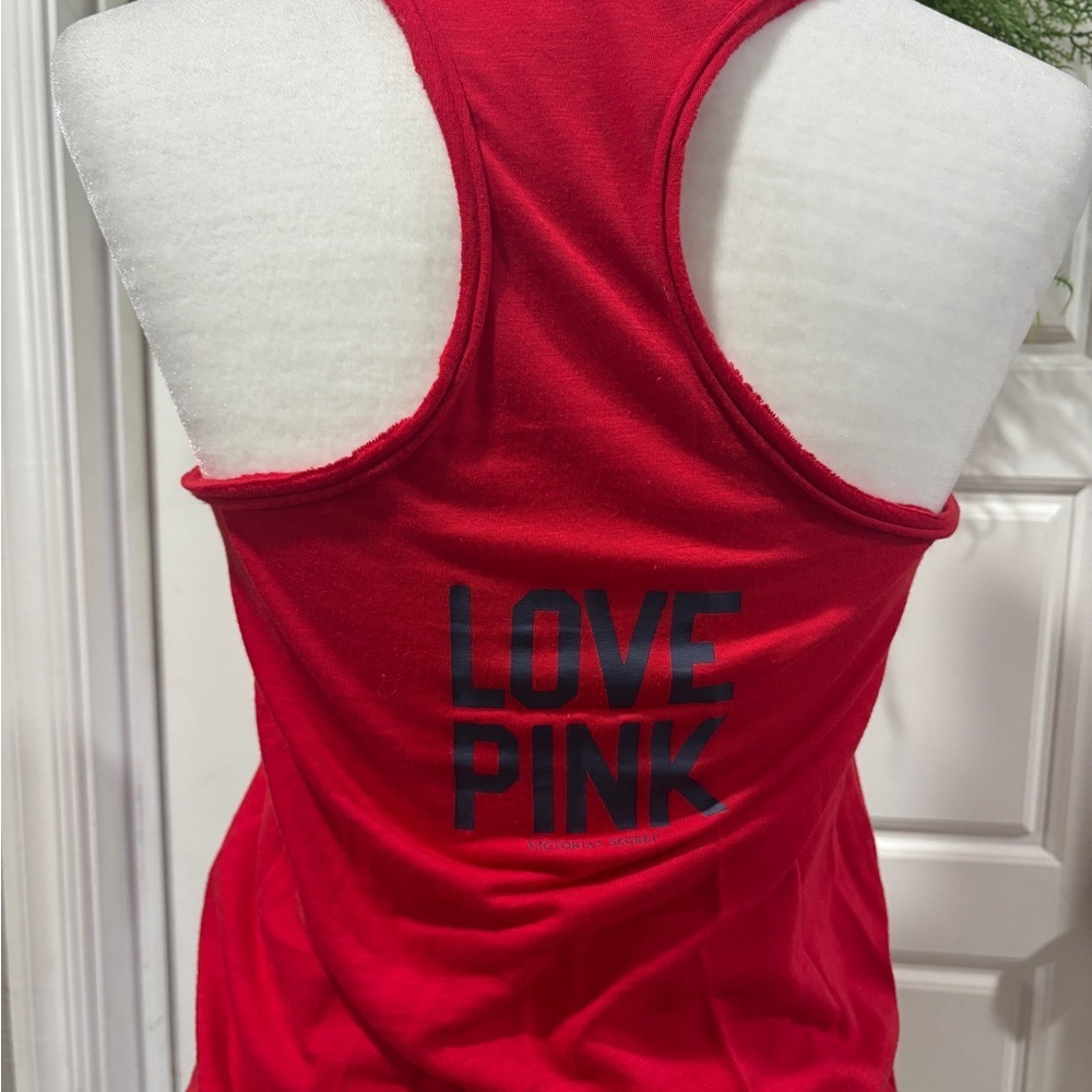 PINK Los Angeles Angels Baseball Sequin Tank Top - Picture 3 of 3
